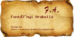 Fontányi Arabella névjegykártya